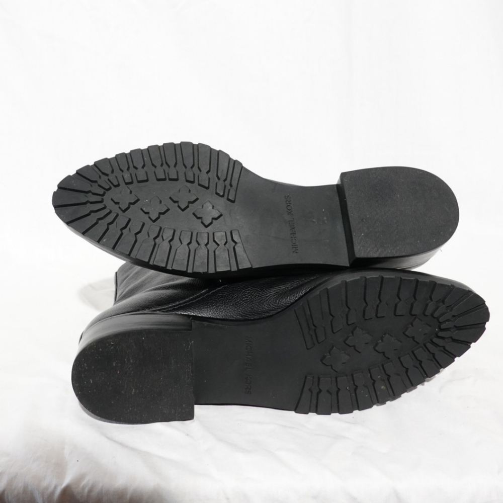 MICHAEL KORS Black Triple Zippered Ankle Moto Boots w/Lugg Soles, size 8½M - Picture 8 of 11